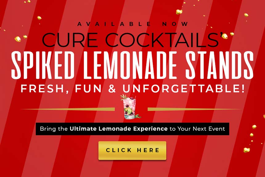 Cure cocktail spiked lemonade banner